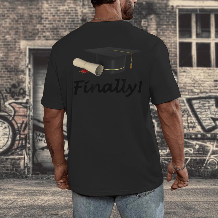 Finally I'm Graduate Graduation Men's Back Print T-Shirt
