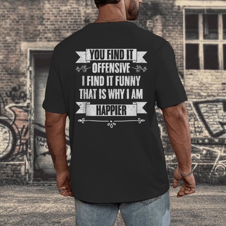 You Find It Offensive I Find It A Sarcastic Introvert Men's Back Print T-Shirt You Find It Offensive I Find It A Sarcastic Introvert Men's Back Print T-Shirt