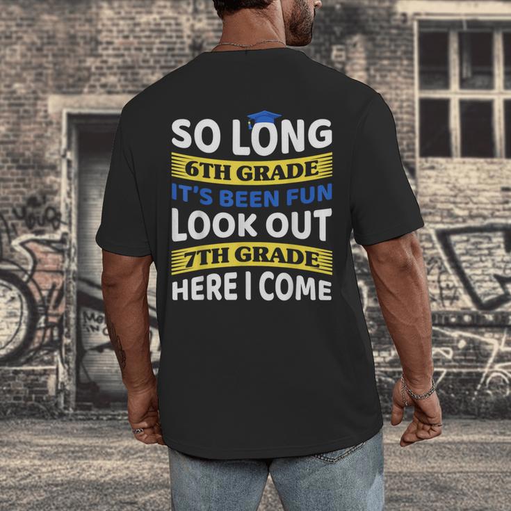 First Day School 7th Grade 6th Grade Graduation Men's Back Print T-Shirt