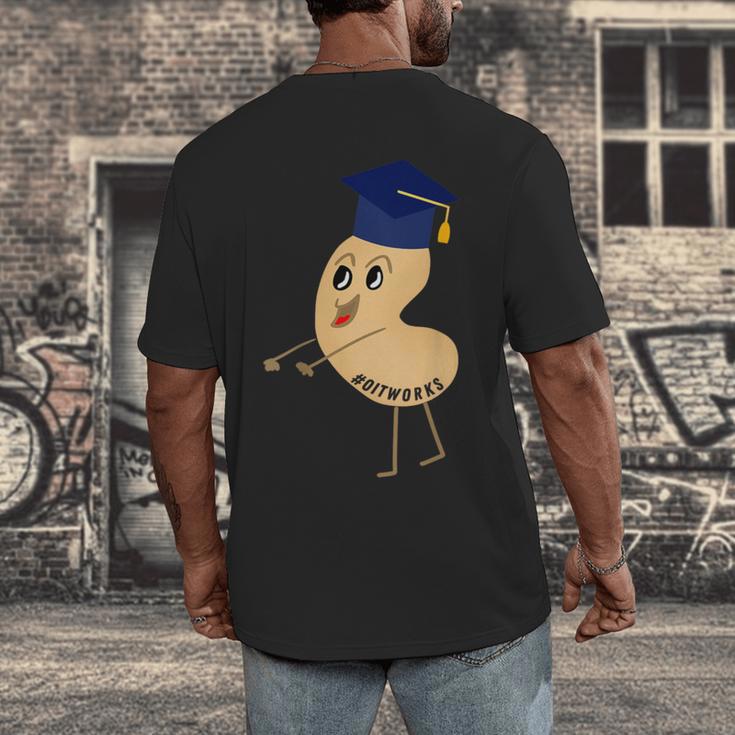 Flossing Cashew OIT For Tree Nut OIT Graduation Men's Back Print T-Shirt