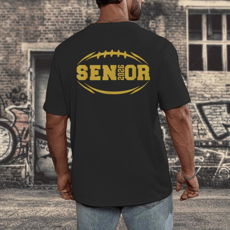 Football Proud Senior 2026 Graduation Year Men's Back Print T-Shirt