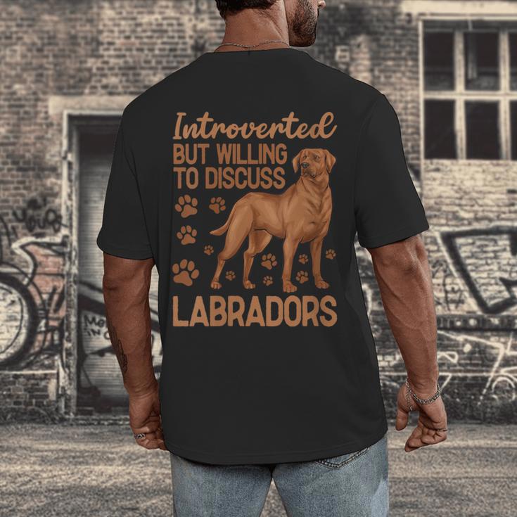 Fox Red Labrador Retriever Introvert Foxred Lab Men's Back Print T-Shirt