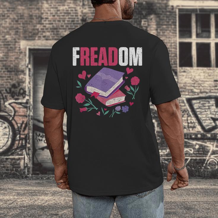Freadom Anti Ban Books Freedom To Read Book Reading Men's Back Print T-Shirt