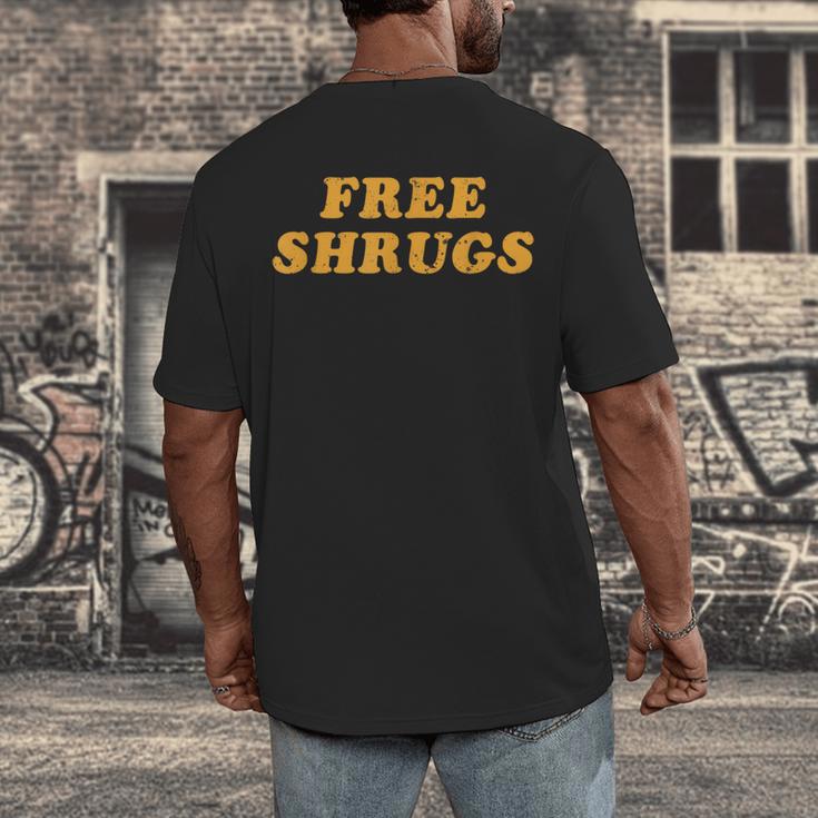 Free Shrugs Don't Care Introvert Men's Back Print T-Shirt