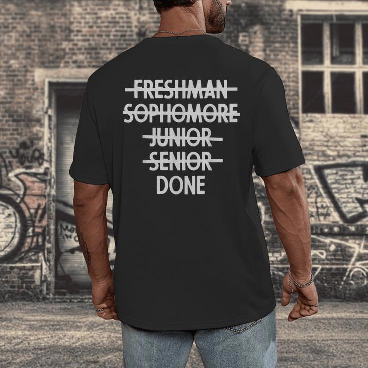 Freshman To Senior Class Of 2018 Senior GraduationShirt Men's Back Print T-Shirt
