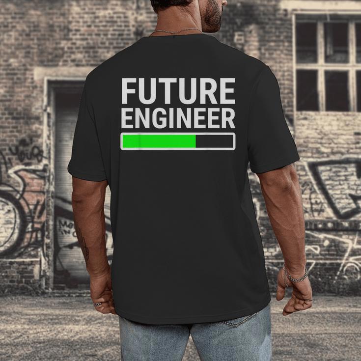 Future Engineer Loading Bar Cool Graduation Men's Back Print T-Shirt