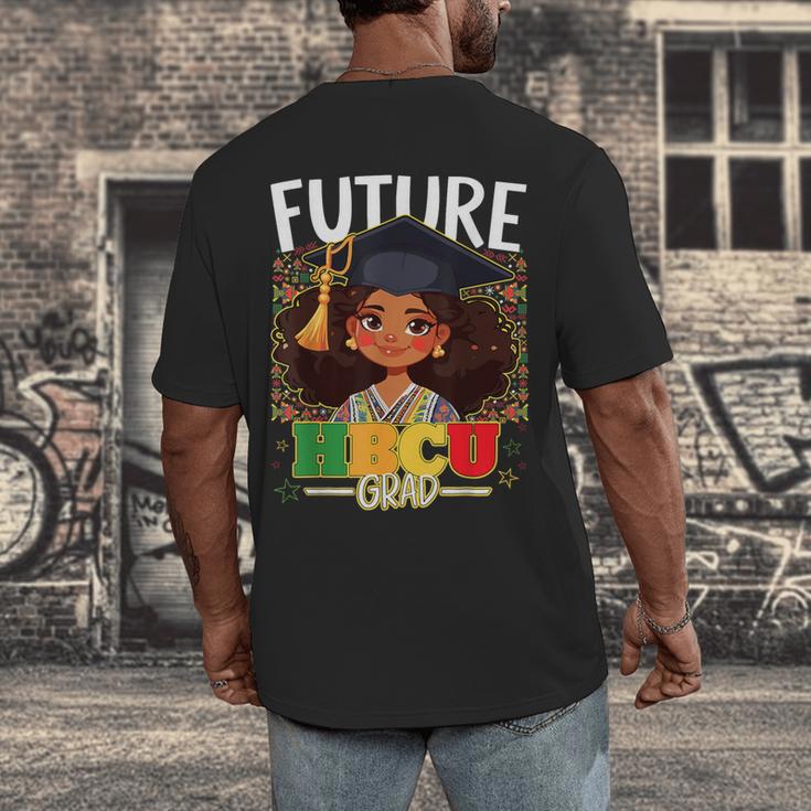 Future HBCU Grad Afro Girl College Graduation Kids Men's Back Print T-Shirt