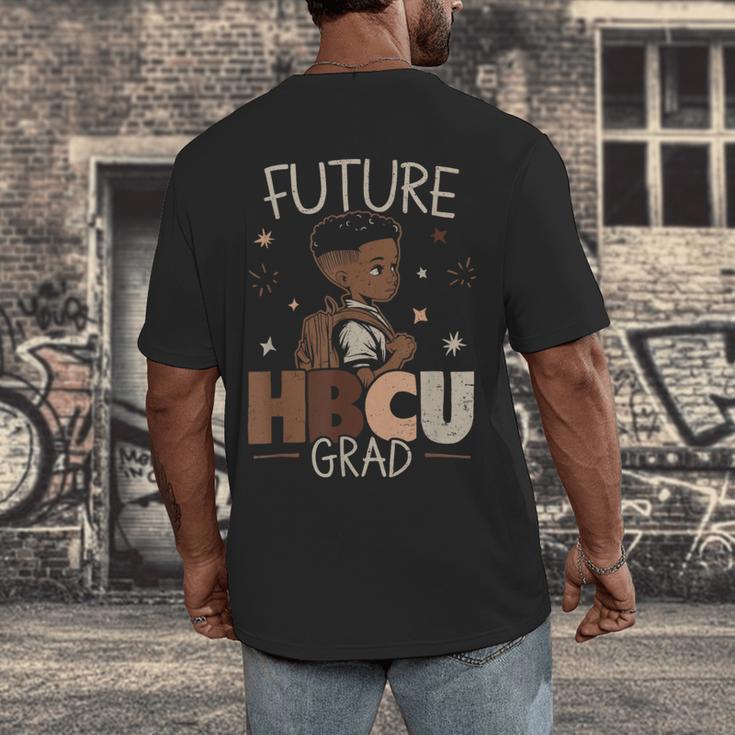 Future HBCU Grad Graduate Afro Boy College Graduation Men's Back Print T-Shirt
