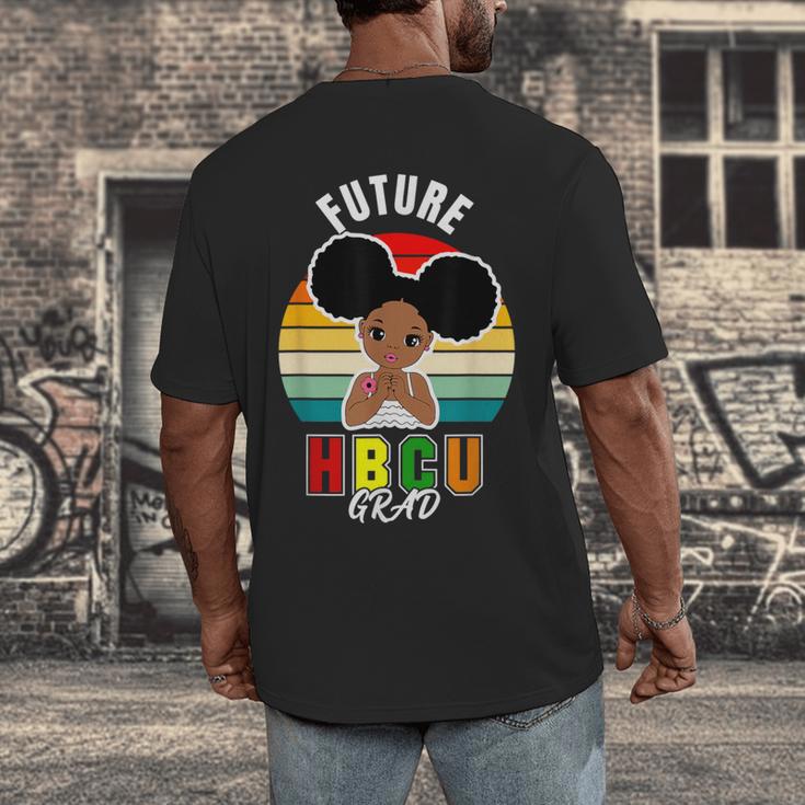 Future HBCU Grad Graduate Afro Girl College Graduation Men's Back Print T-Shirt