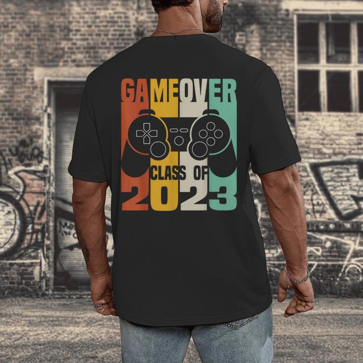GAME OVER Class Of 2023 Video Games Vintage Graduation Gamer Men's Back Print T-Shirt