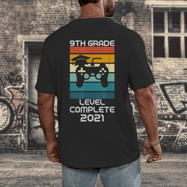 Gamer Graduation 2021 Retro 9th Grade Level Complete Men's Back Print T-Shirt