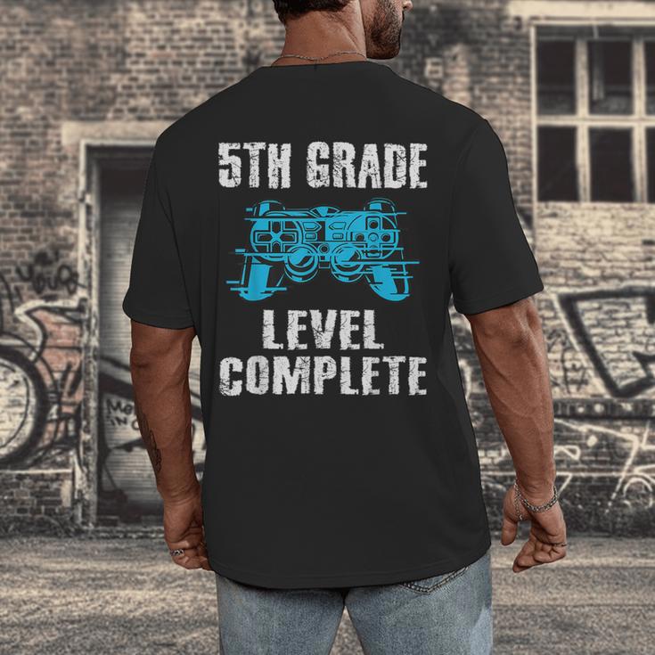 Gamer Graduation 5th Grade Level Complete Video Games Boys Men's Back Print T-Shirt