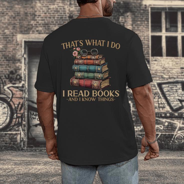 Geek That's What I Do I Read Books Bookworm Book Lover Nerd Men's Back Print T-Shirt