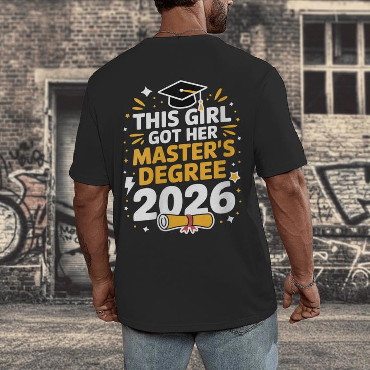 This Girl Got Her Masters Degree Graduation Mastered It 2026 Men's Back Print T-Shirt