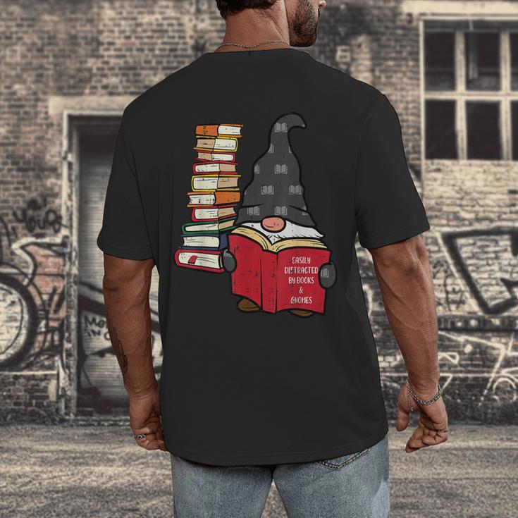 Gnome Read Reading Book Librarian Across America Women Kids Men's Back Print T-Shirt