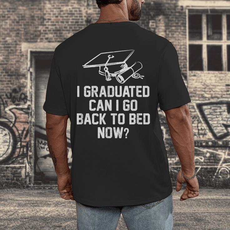 Can I Go Back To Bed Shirt Graduation 2026 For Him Her Men's Back Print T-Shirt