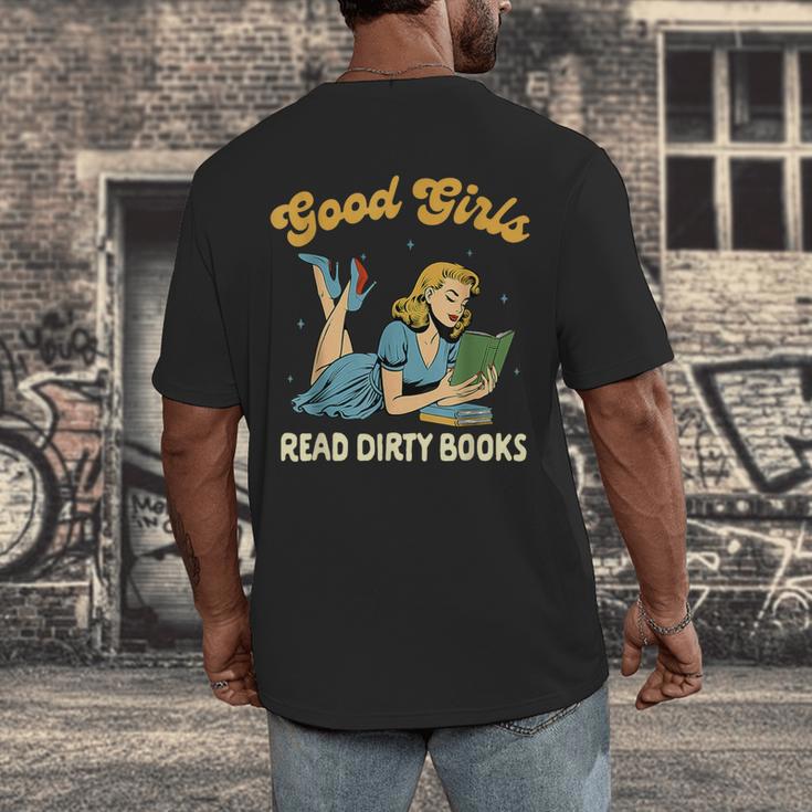 Good That Girls Read Dirty Books Smut Reader Book Romance Men's Back Print T-Shirt Good That Girls Read Dirty Books Smut Reader Book Romance Men's Back Print T-Shirt