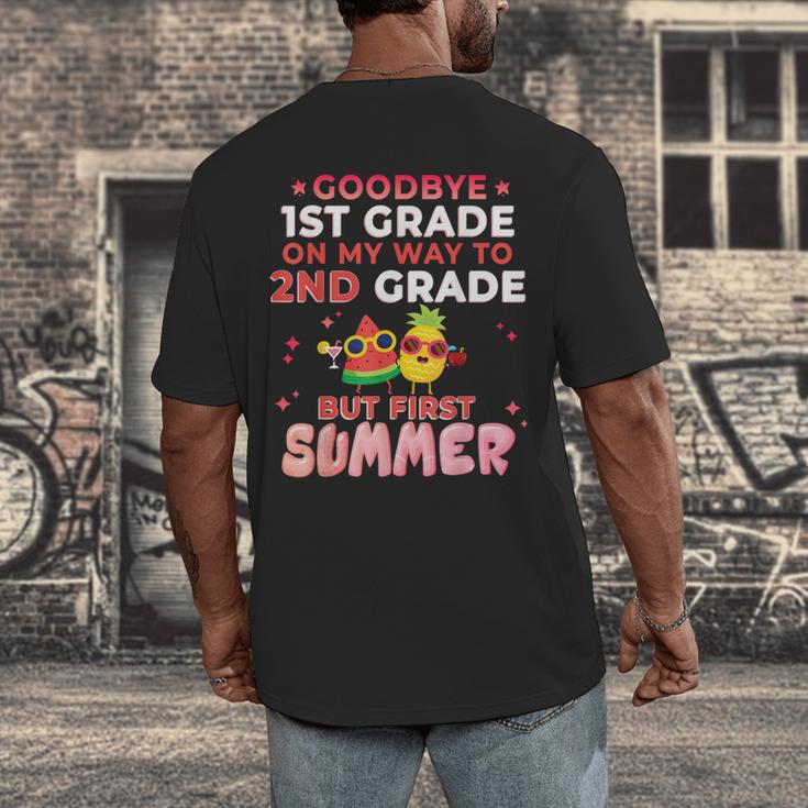Goodbye 1st Grade Graduation To 2nd Grade Hello Summer Men's Back Print T-Shirt