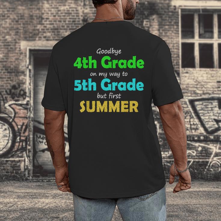Goodbye 4th Grade On My Way To 5th Grade 2022 Graduation Men's Back Print T-Shirt