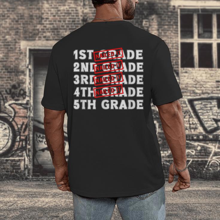 Goodbye 4th Grade Graduation Last Day School Hello 5th Grade Men's Back Print T-Shirt