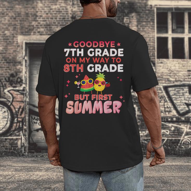 Goodbye 7th Grade Graduation To 8th Grade Hello Summer Men's Back Print T-Shirt