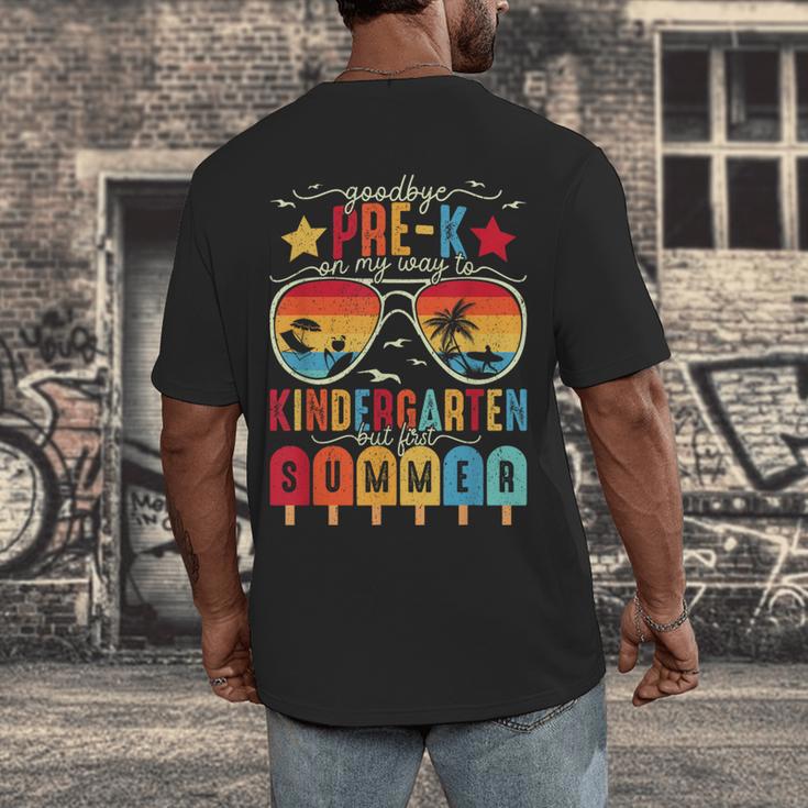 Goodbye Pre-k Graduation Kindergarten Summer Break Graduate Men's Back Print T-Shirt