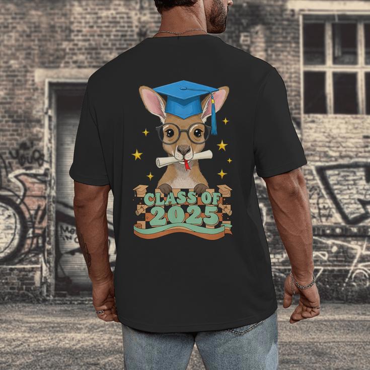 Graduate Kangaroo Class Of 2025 Kids Graduation Men's Back Print T-Shirt