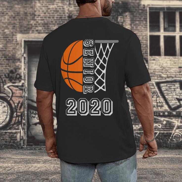 Graduate Senior Class 2020 Graduation Basketball Player Men's Back Print T-Shirt
