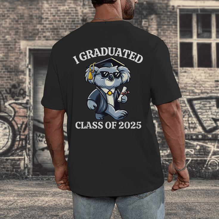 I Graduated Graduate Class Of 2025 Koala Graduation Men's Back Print T-Shirt