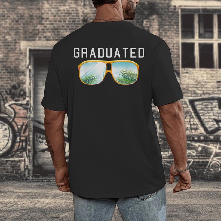 Graduated Graduation Tropical Sunglasses Men's Back Print T-Shirt