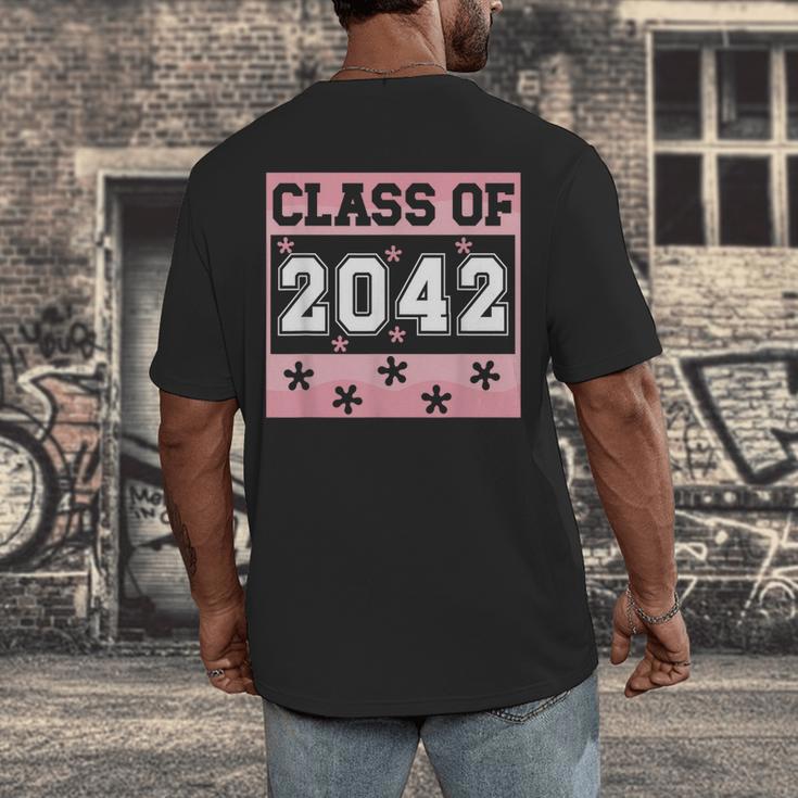 Graduating Class Of 2042 First Day Of School 2042 Graduation Men's Back Print T-Shirt