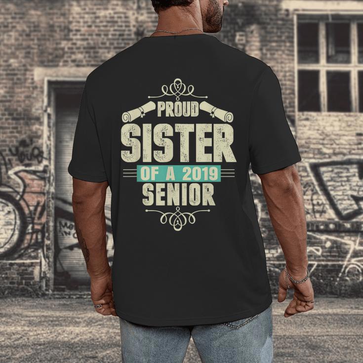 Graduation 2019 TShirt Proud Sister Of A Senior Men's Back Print T-Shirt