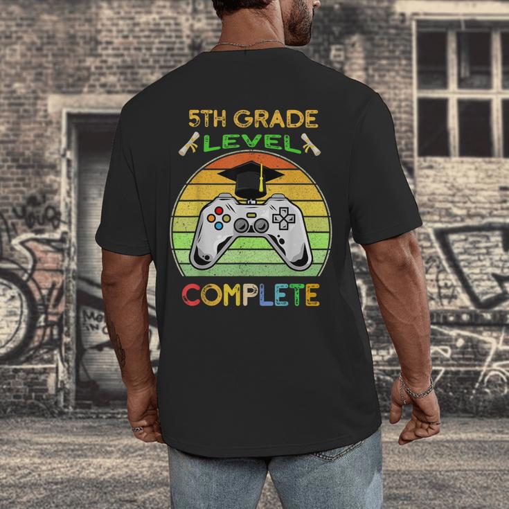 Graduation 5th Grade Level Complete Gamer Class 2021 Gaming Men's Back Print T-Shirt