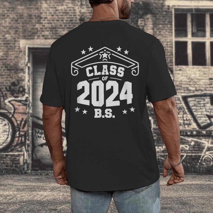 Graduation BS Class Of 2024 Grad Congratulations Graduate Men's Back Print T-Shirt