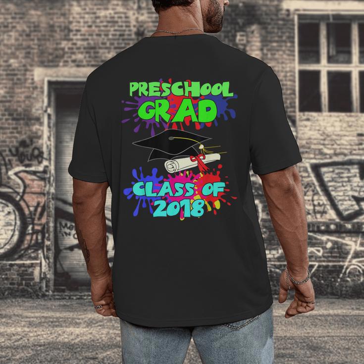 Graduation Class 2018 Cap Gown Shirt Preschool Graduate Men's Back Print T-Shirt