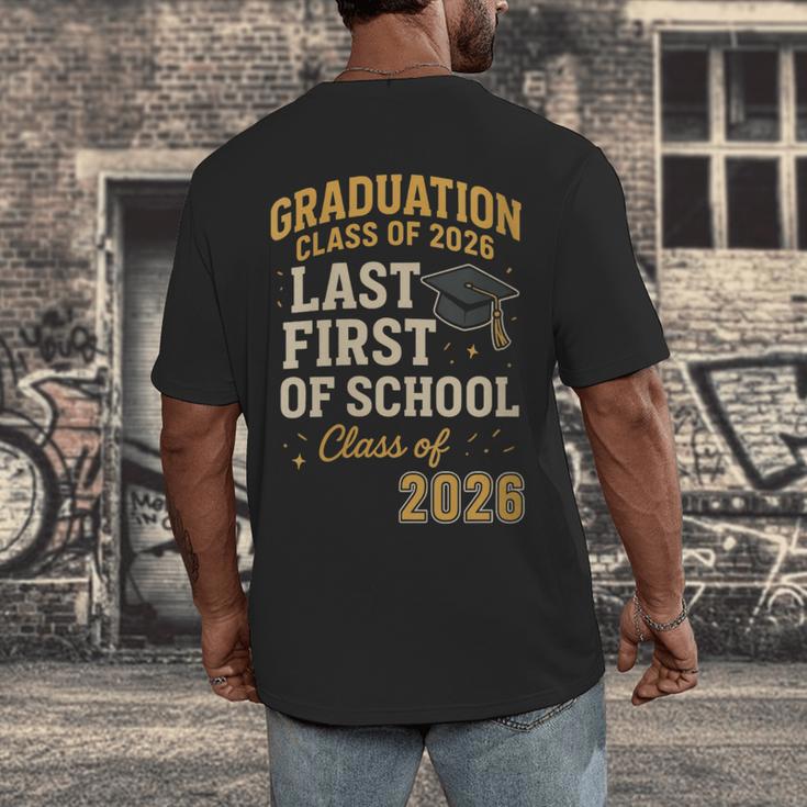 Graduation Class Of 2026 My Last First Day Of School Senior Men's Back Print T-Shirt