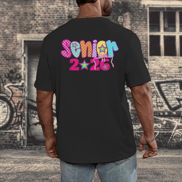 Graduation Class Of 2026 Senior Pink Coquette Bow 2026 Grade Men's Back Print T-Shirt
