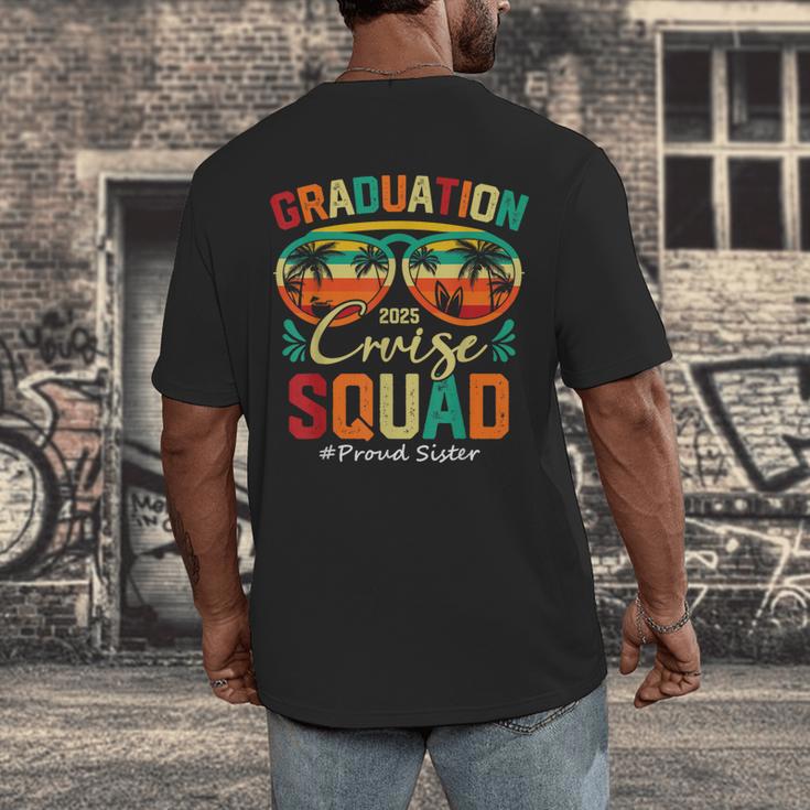 Graduation Cruise Squad 2025 Proud Sister Cruising Men's Back Print T-Shirt