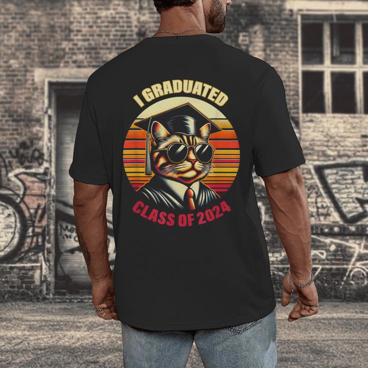 Graduation Day 2024 Graduate For School Degree College Cat Men Women Men's Back Print T-Shirt