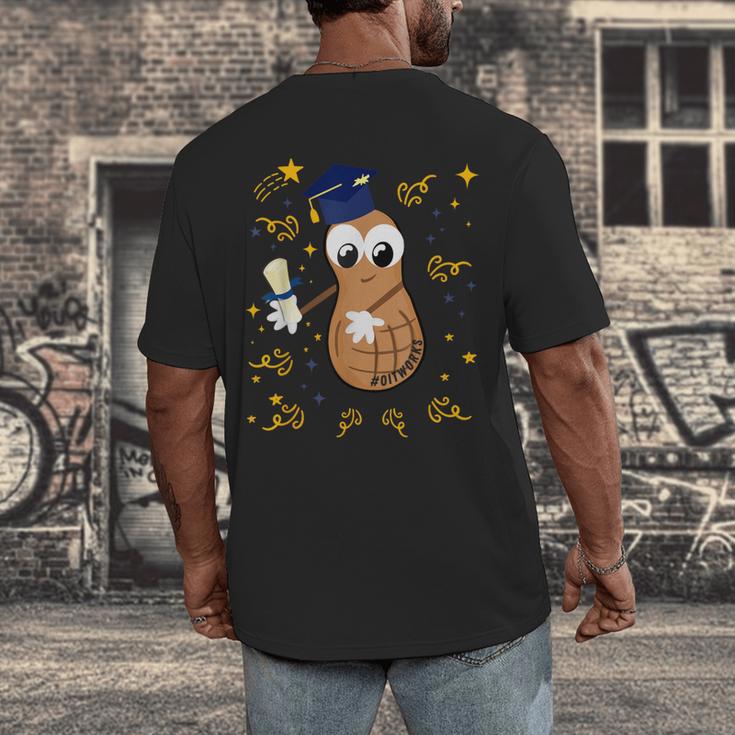 Graduation Flossing Peanut OIT Men's Back Print T-Shirt