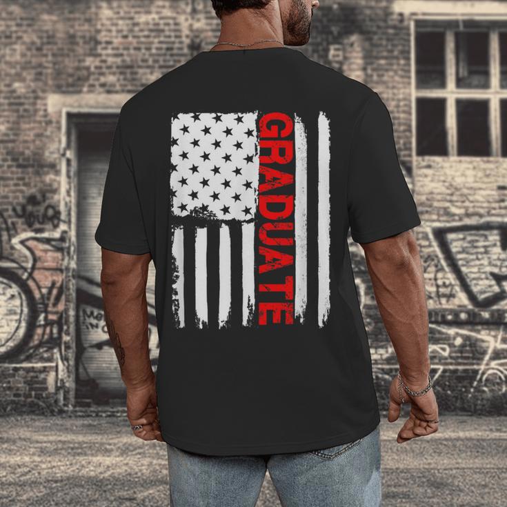 Graduation High School College Flag GraduateShirt 2018 Men's Back Print T-Shirt