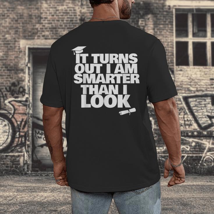 Graduation Graduation I'm Smarter Than I Look Men's Back Print T-Shirt