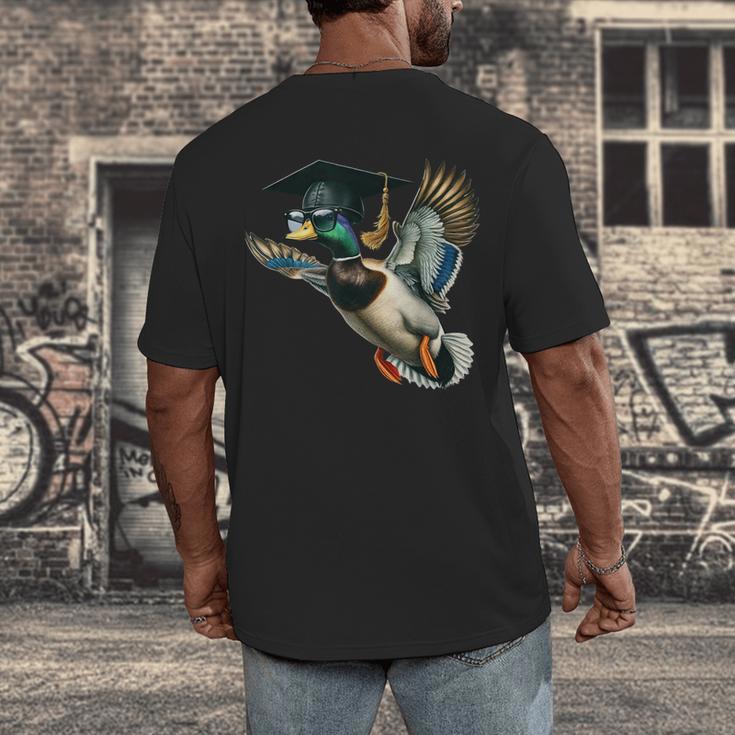 Graduation Mallard Duck Hunter Hunting Season Grad Hunting Men's Back Print T-Shirt