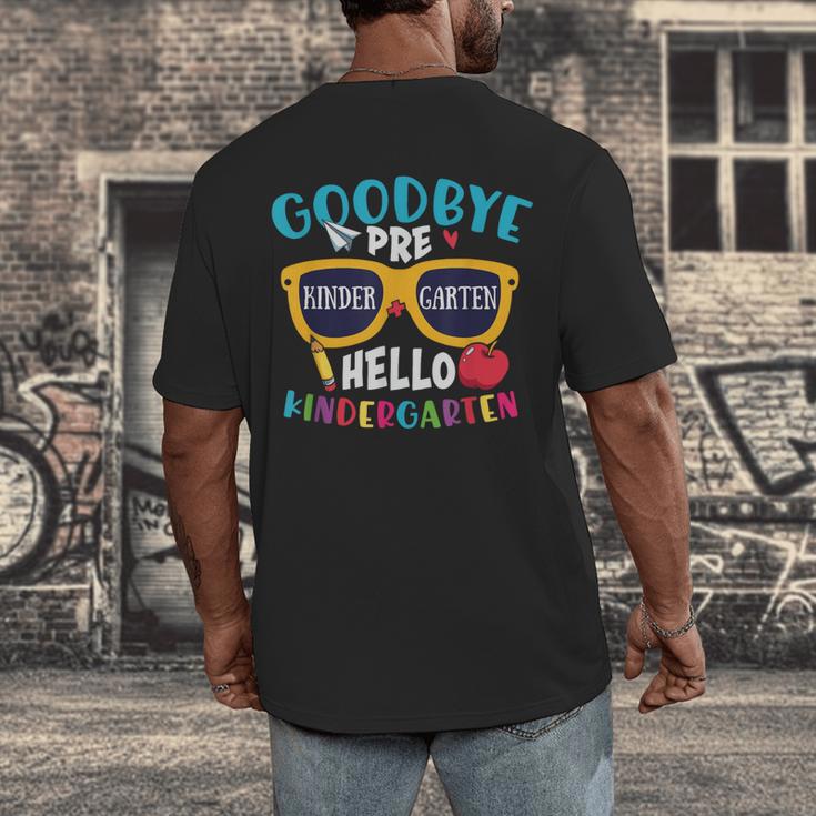 Graduation Shirt Goodbye PreK Hello Kindergarten School Men's Back Print T-Shirt