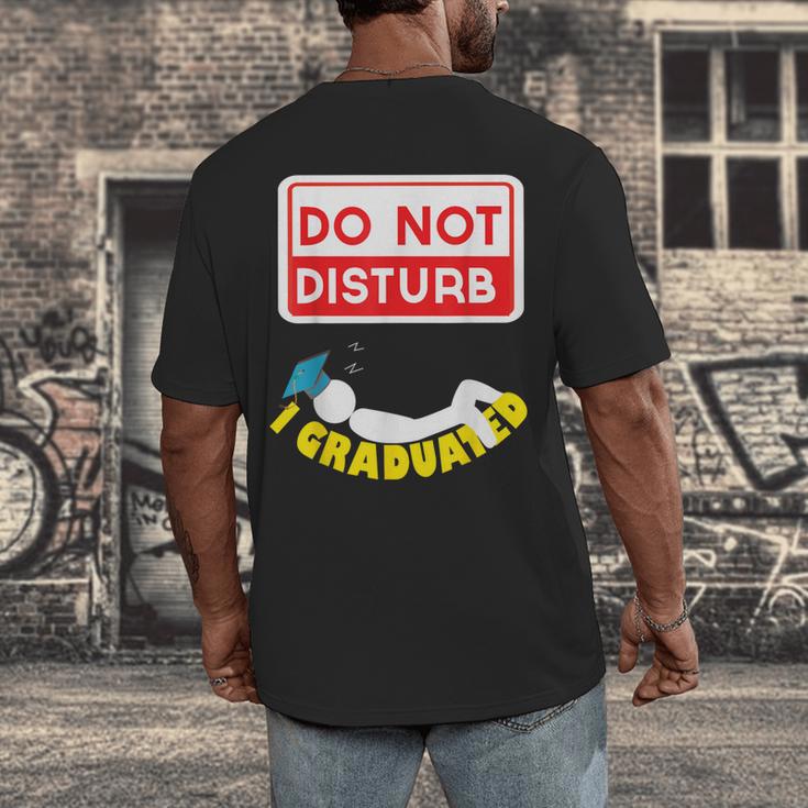 Graduation Shirt High School And College Sleepy Graduates Men's Back Print T-Shirt
