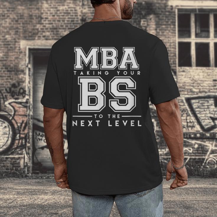 Graduation Shirt For Him Her MBA Next Level BS Men's Back Print T-Shirt