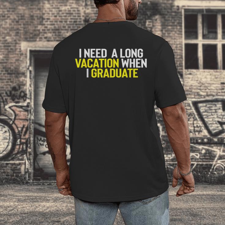 Graduation Student Grad School Class Senior Cute Men's Back Print T-Shirt