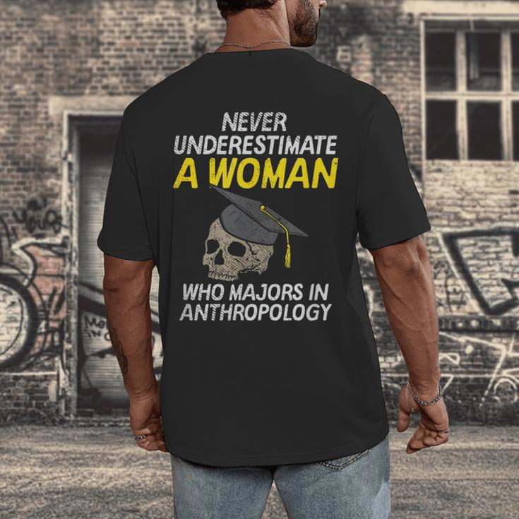 Graduation Student Who Majors In Anthropology Men's Back Print T-Shirt