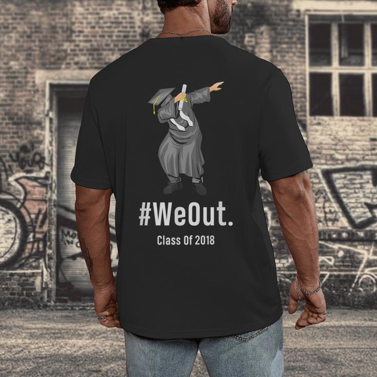 Graduation T-Shirt Dabbing Graduation We Out Class Of 2018 Men's Back Print T-Shirt