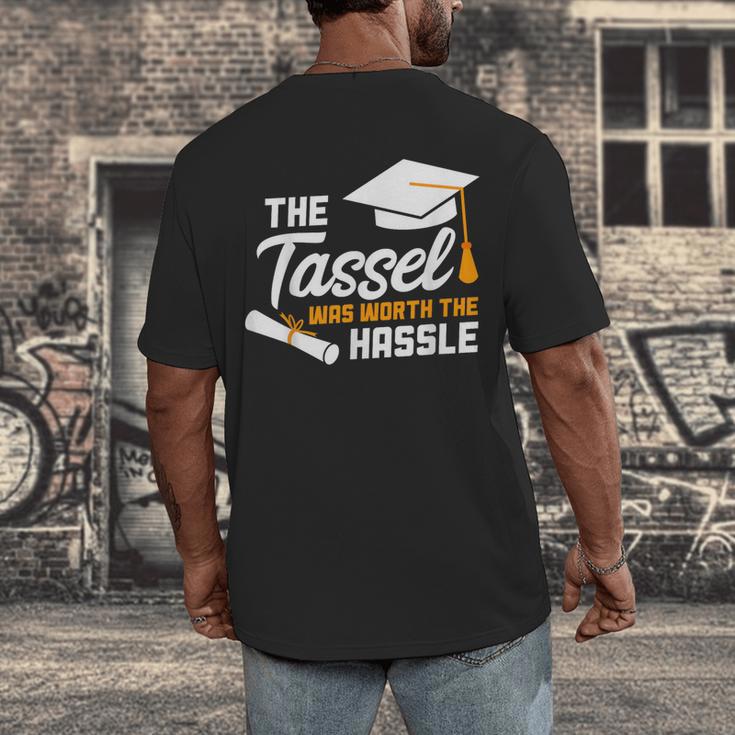 GraduationShirt Tassel Was Worth The Hassle Tee Men's Back Print T-Shirt